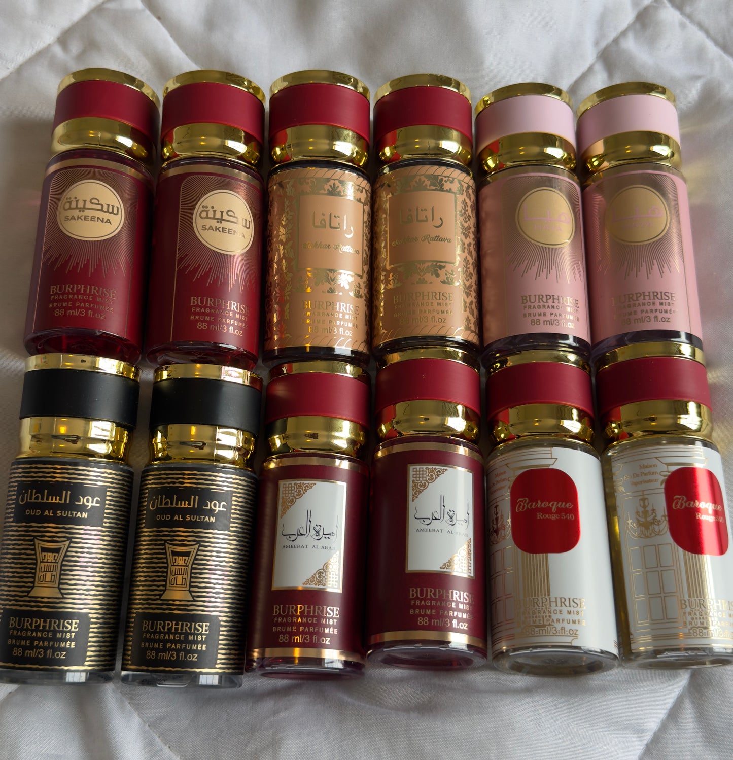 12 Body Mists