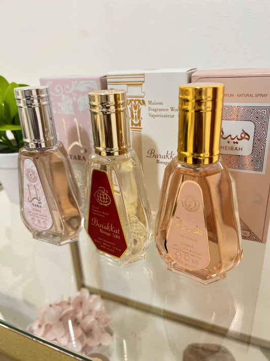 3x 50ml perfumes